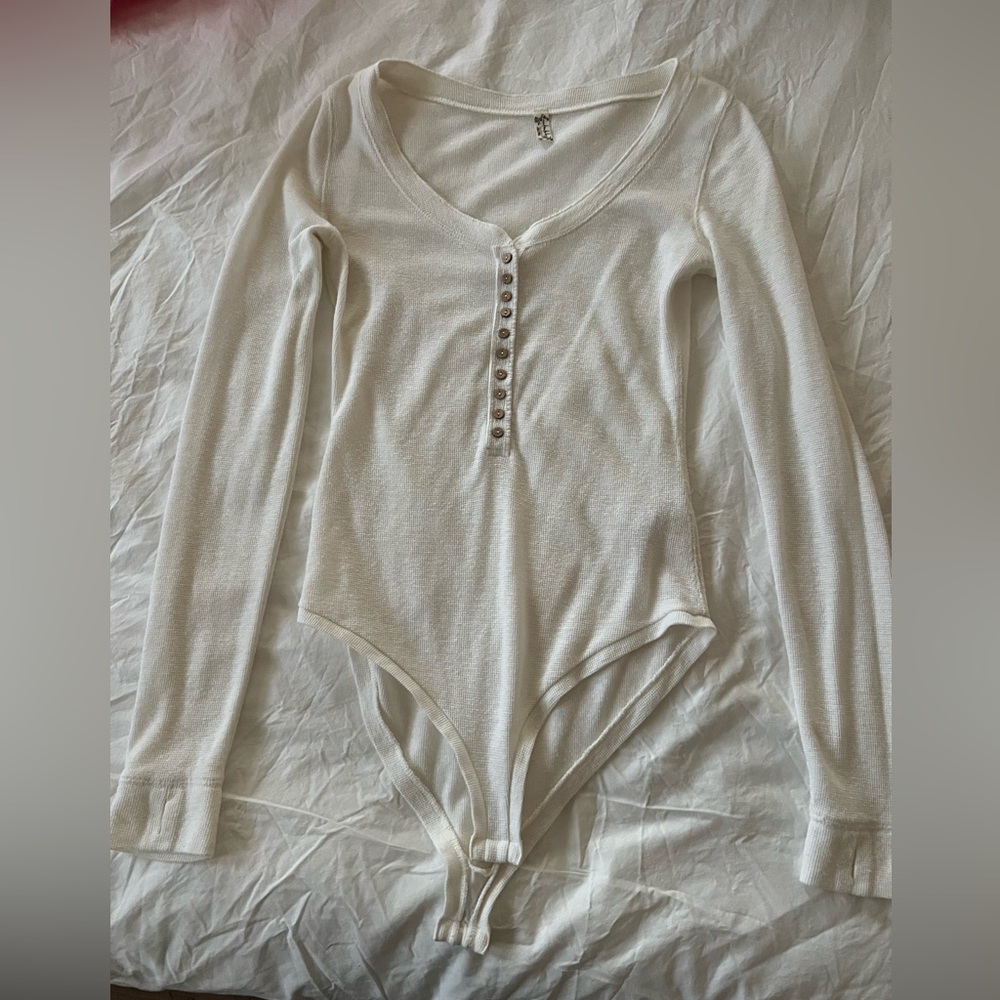 Intimately Free People black thermal long sleeve bodysuit